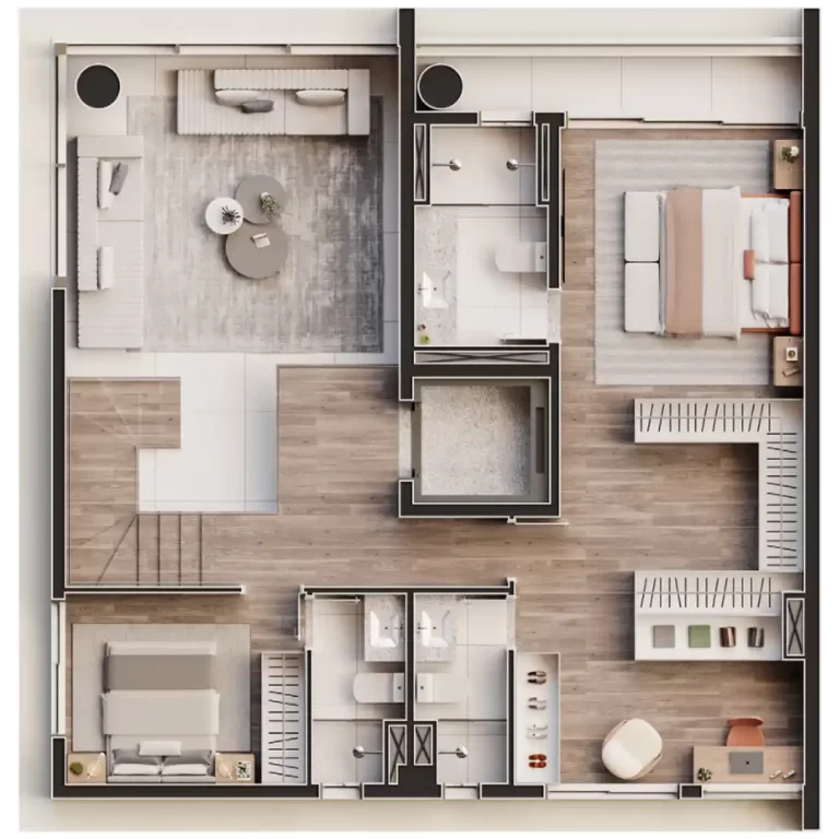 DUPLEX 173 M² / 3 VAGAS PISO SUPERIOR